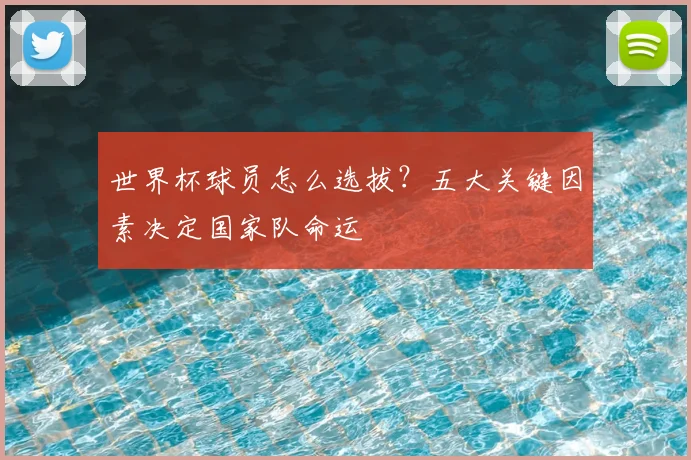 世界杯球员怎么选拔？五大关键因素决定国家队命运